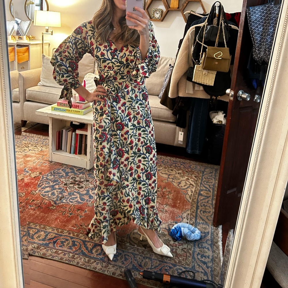 Ellen Ruffled Wrap Dress